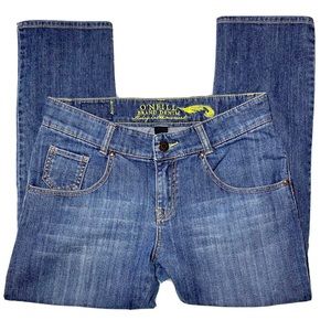 O'neill Brand Denim Women's Faded Blue Low Rise Straight Jeans Size 7